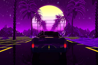 make elegant 3d animated loop video for stream or music