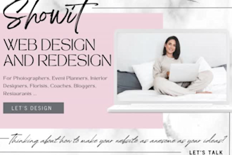 design redesign and customize showit website showit template with blog and SEO