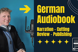 produce a male german audio book in a charming voice