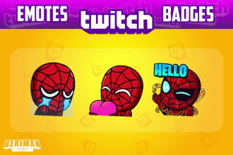 make amazing custom twitch sub badges and twitch emotes