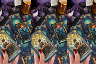 do stained glass art tarot, oracle tcg zodiac card template, guidebook and box