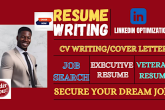 craft a professional and effective resume writing, CV, job search, linkedin opt