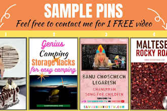 create beautiful eye catchy pinterest video pins designs