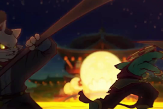 design you 2d cartoon fighting animation ,anime style , cartoon comics