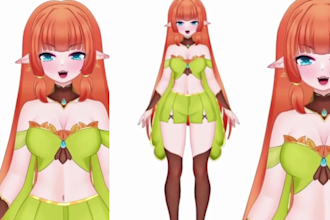 draw and rig anime vtuber, vtuber rigging, streaming avatar,live2d vtuber model
