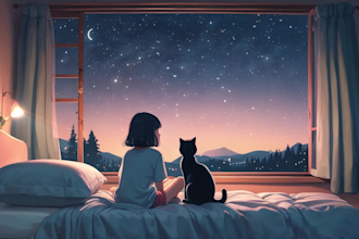 create lofi loop, animated gif and illustrated beat youtube video
