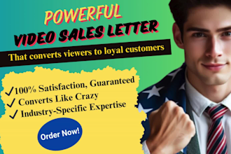 write engaging video script for youtube and vsl copywriting for sales video