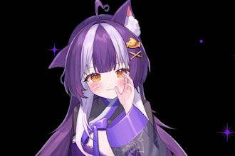 design live 2d vtuber model, live 2d rigging, facerig, live streaming avatar