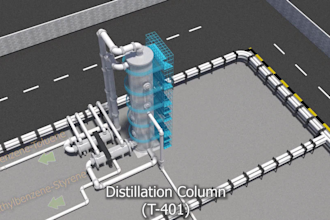 design 3d animations for chemical plants, factory walkthroughs animation