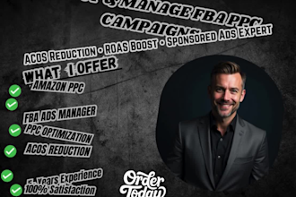setup and manage amazon fba, PPC campaign  acos reduction and boost sales