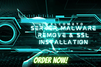 do full server malware clean, SSL certificate installation, fix hacked website
