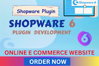 design shopware, shopware 6 and fix bugs in  shopware,online e commerce website