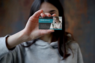 create a luxury professional business card with a qr code