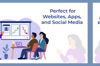 create flat vector illustrations for websites and apps