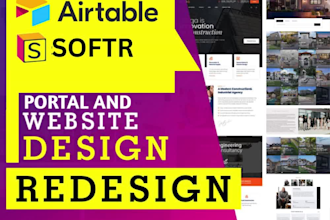 setup softr database, airtable database, design softr client portal