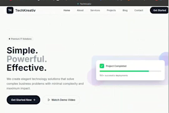 design a modern and minimal react landing page for you