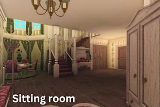 build aesthetic bloxburg mobile house, ue5 3d animated,town house of your choice
