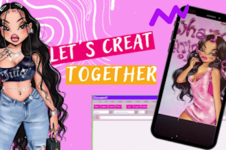 draw a perfect fashion bratz doll character for you