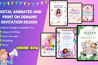 design digital invitation, wedding, party, greeting card