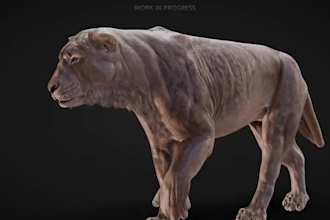 do cgi animal creatures, 3d animal rigging, 3d animal animation, xgen hair, vfx