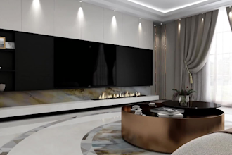 create photorealistic 3d design interior, panorama, tour mp4