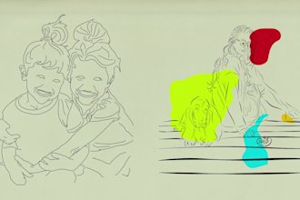 draw line art portraits