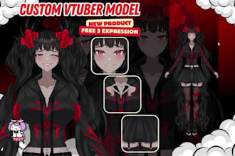 custom vtuber model, live2d model, and rigging anime in high quality for stream