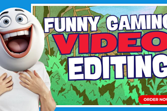 do funny gaming video editing and youtube thumbnail