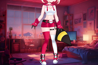 send you a rigged vtuber umbreon tail asset