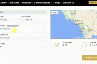 design limo, taxi, chauffeur and limousine booking website