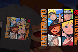 create marvel dc and anime manga character t shirt designs