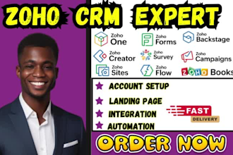 customize zoho CRM zoho book zoho landing page zoho form zoho invoice zoho one