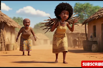 create captivating ai african folktale, asian story, ai cat