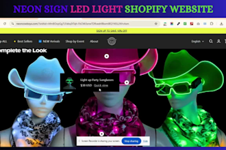 design lucrative neon shopify store neon sign led light store neon website