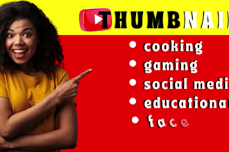 design an attractive, eye catchy youtube thumbnail for you