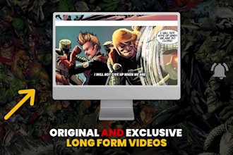 create long form comic book videos for youtube