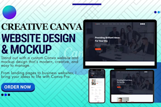 design canva business website canva landing page design canva pro expert canva