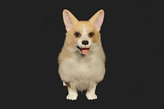 create 3d animal model, 3d character design 3d model, 3d animal animation