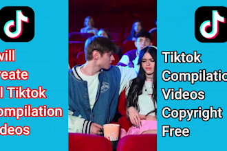 make tiktok compilation videos for youtube or facebook