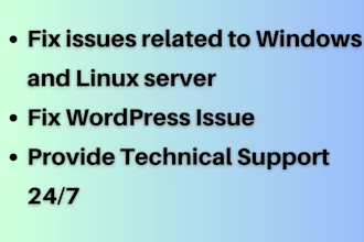 provide technical support for linux and windows servers