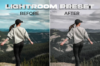 create a adobe lightroom preset for you