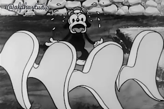 create 2d rubber hose animation, vintage 1930s cartoon, cuphead video for you