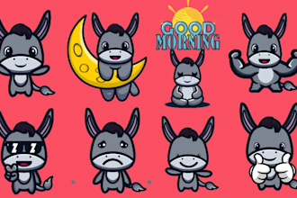 create telegram, whatsapp animated stickers, emojis gifs