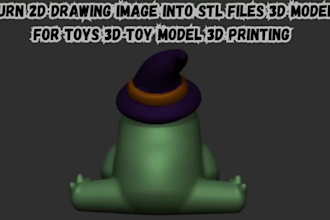 2d drawing image into stl files 3d model for toys 3d toy model 3d printing
