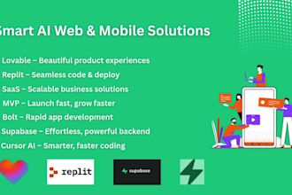 develop lovable, replit ,bolt ,v0, cursor, claude, open ai web apps and saas mvp