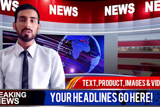 provide a breaking news spokesman video in the newsroom