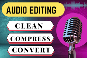 edit, compress, convert, clean or remove noise from audio file
