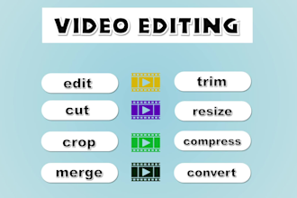 edit, cut, merge, crop, convert, compress your videos in 6 hours