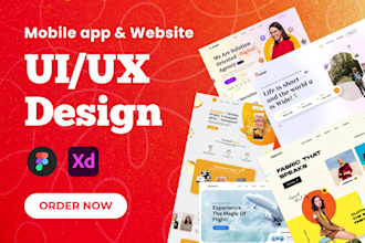 do ui ux design, website ui ux design, figma ui ux design and landing page