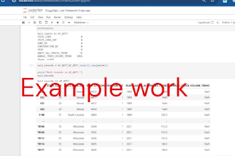 clean your data using python, pandas, numpy, matplotlib, jupyter notebook